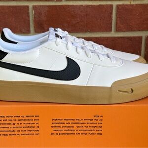 New Nike Court Shot White Black Gum Bottom Mens Sneakers Retro Athletic Shoes
